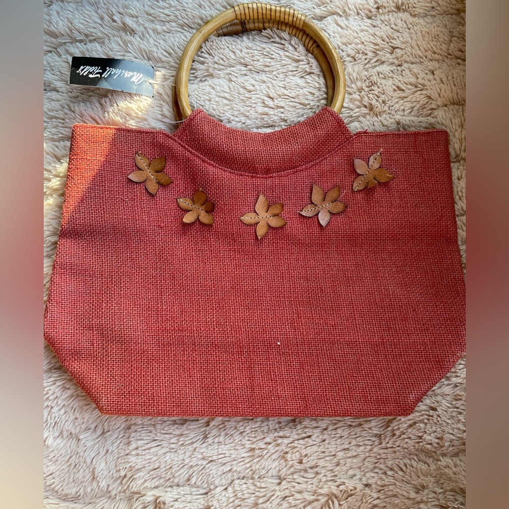 🍑🍑NWT NATURAL JUTE HANDBAG